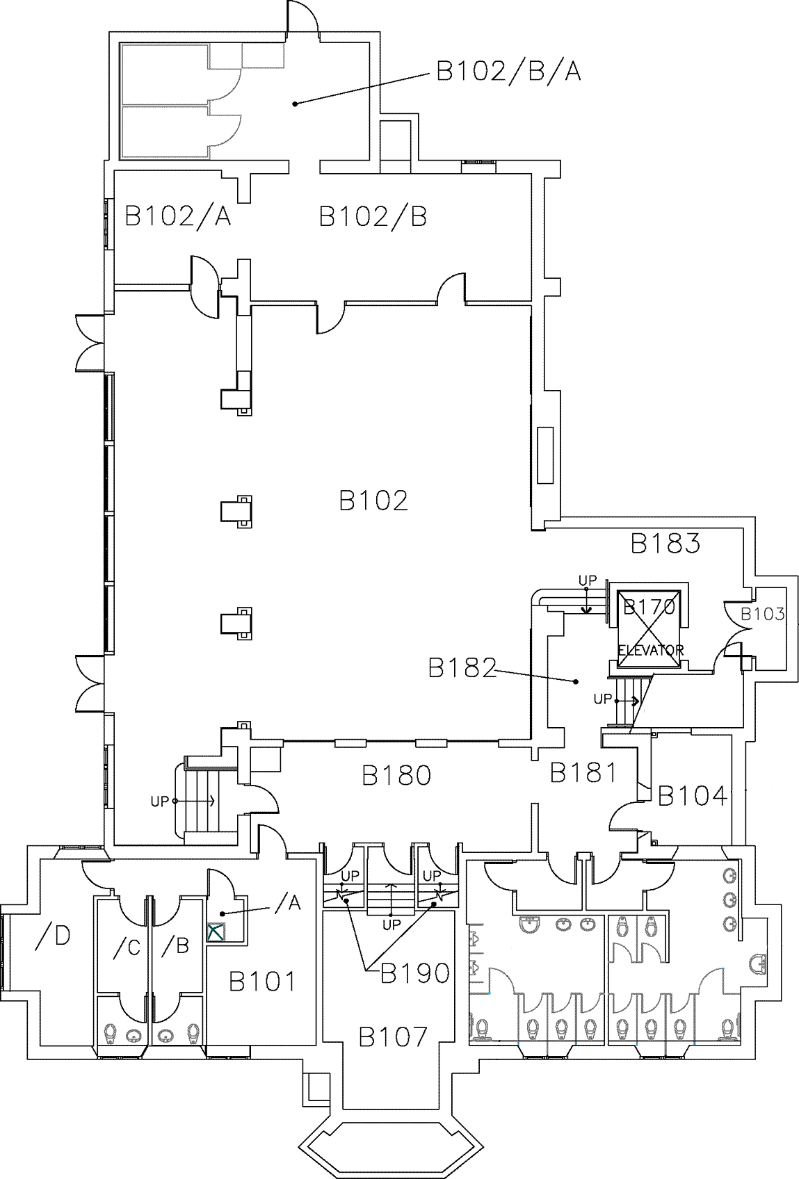 McMaster University Alumni Memorial Building AMB Basement Floor Map   Amb0 