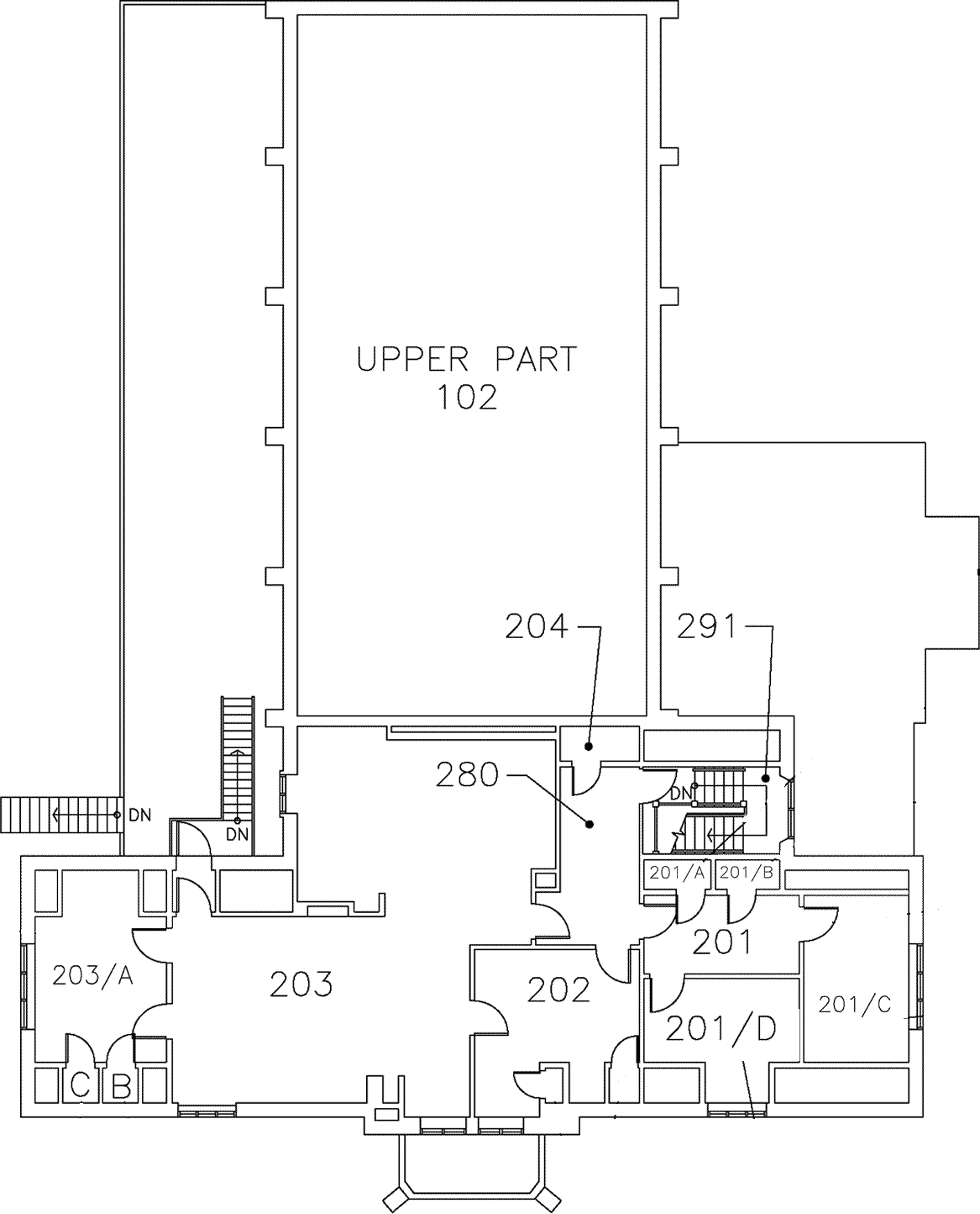 McMaster University Alumni Memorial Building (AMB) - Second Floor Map