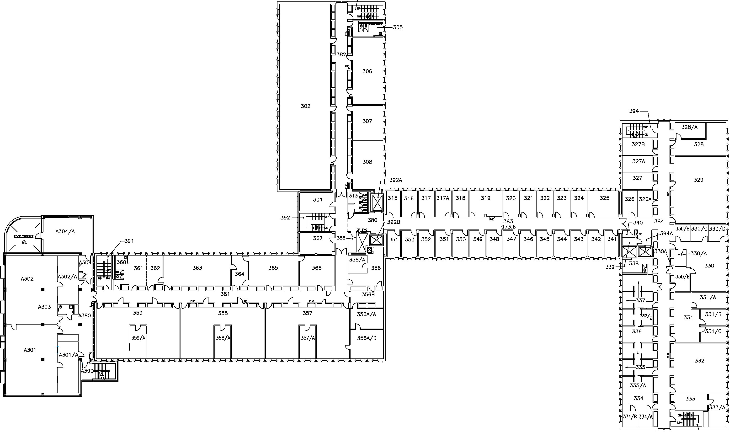 AN Bourns Science Building - Third Floor Map