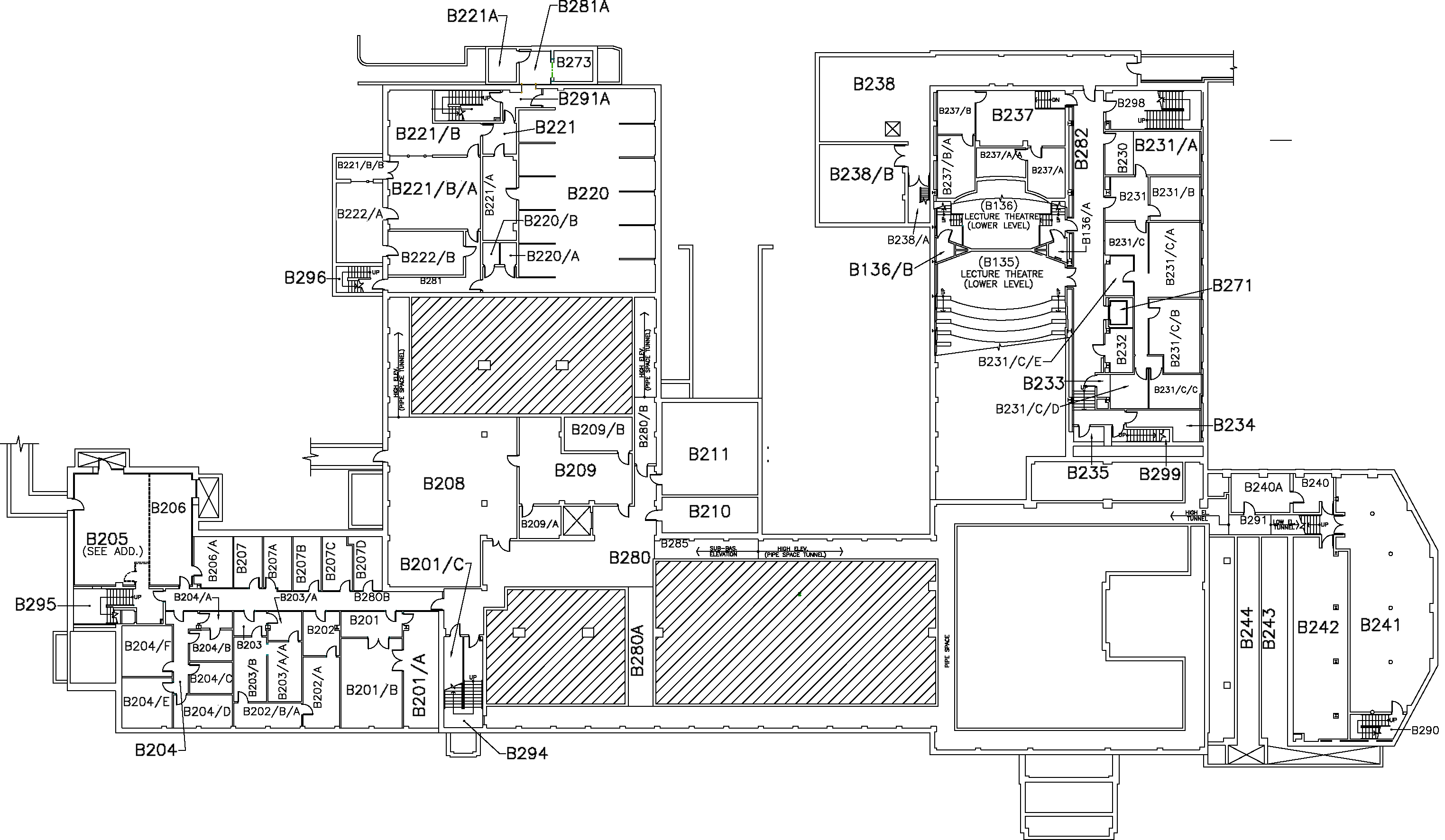 Burke Science Building - Sub Basement Map