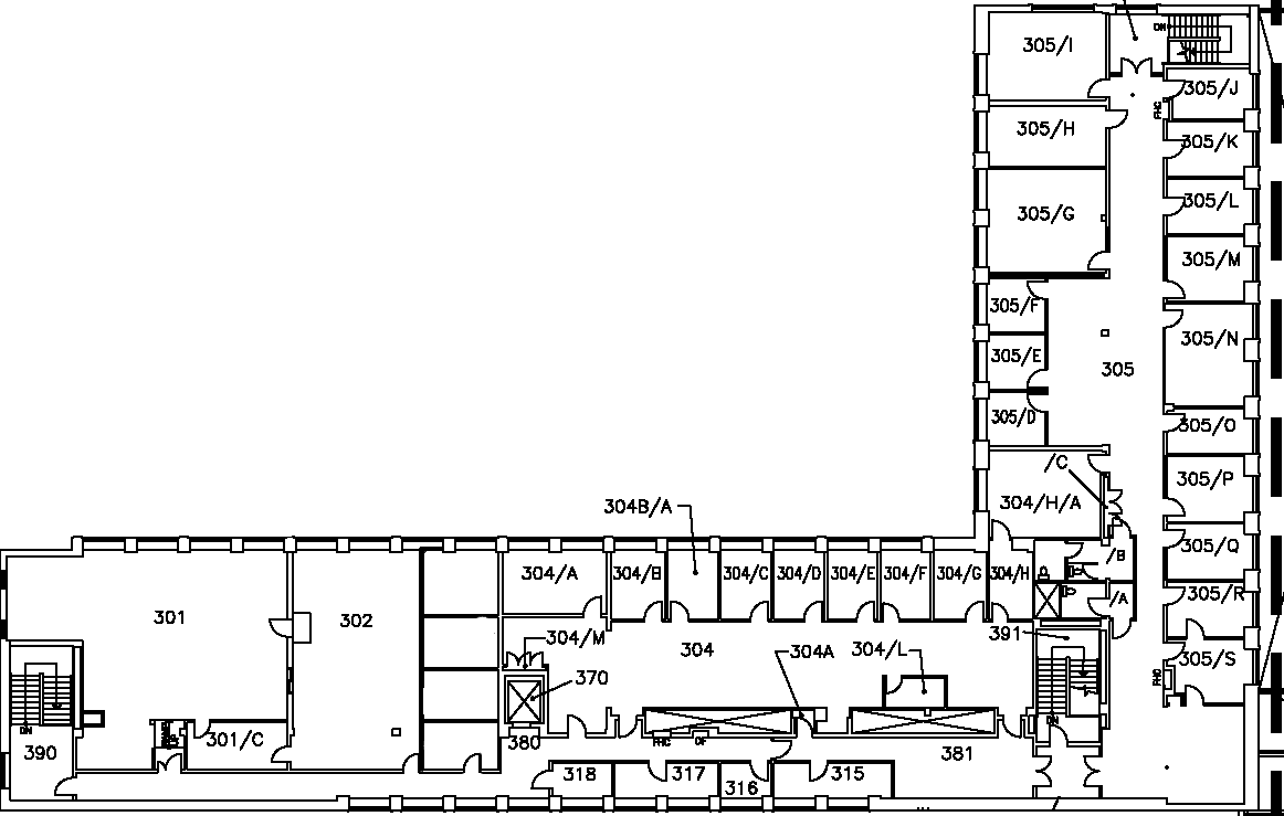 Gilmour Hall - Third Floor Map