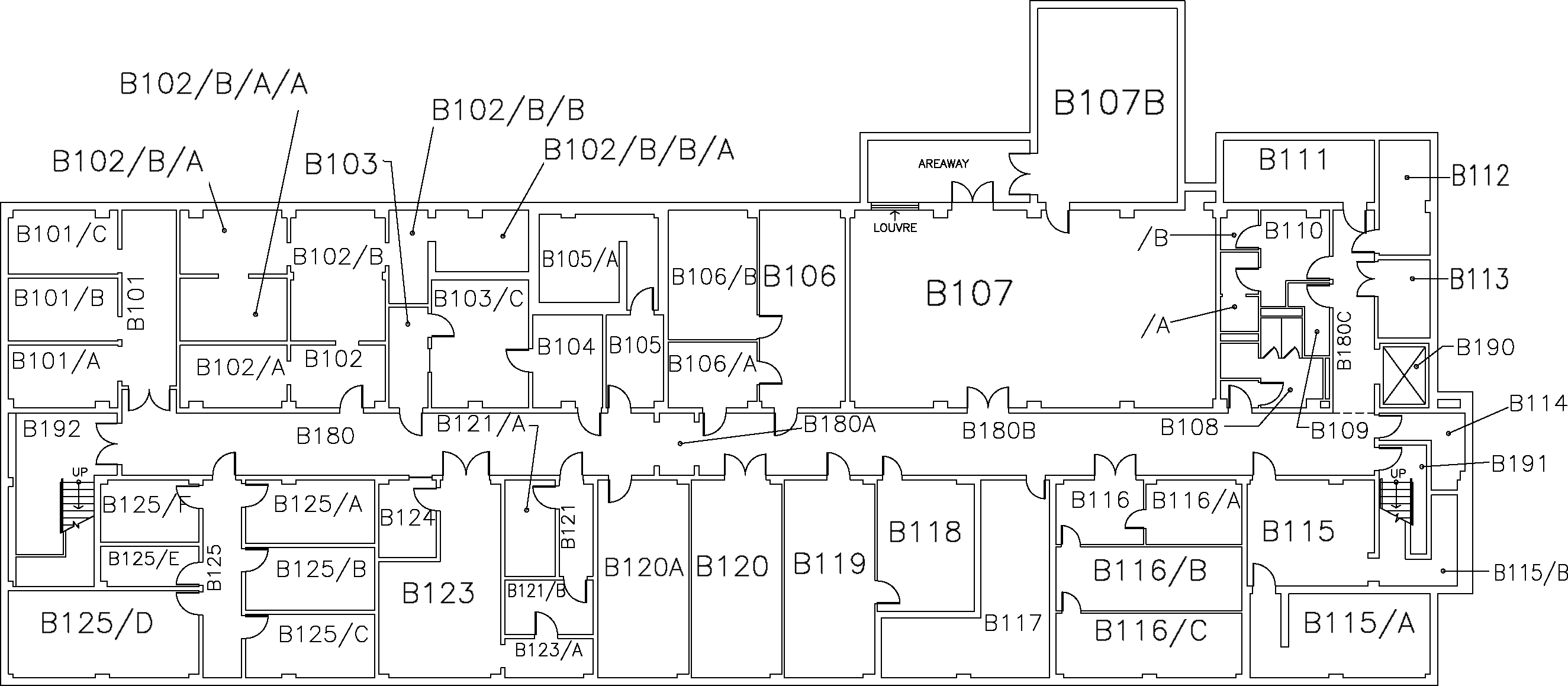 General Science Building - Basement Floor Map