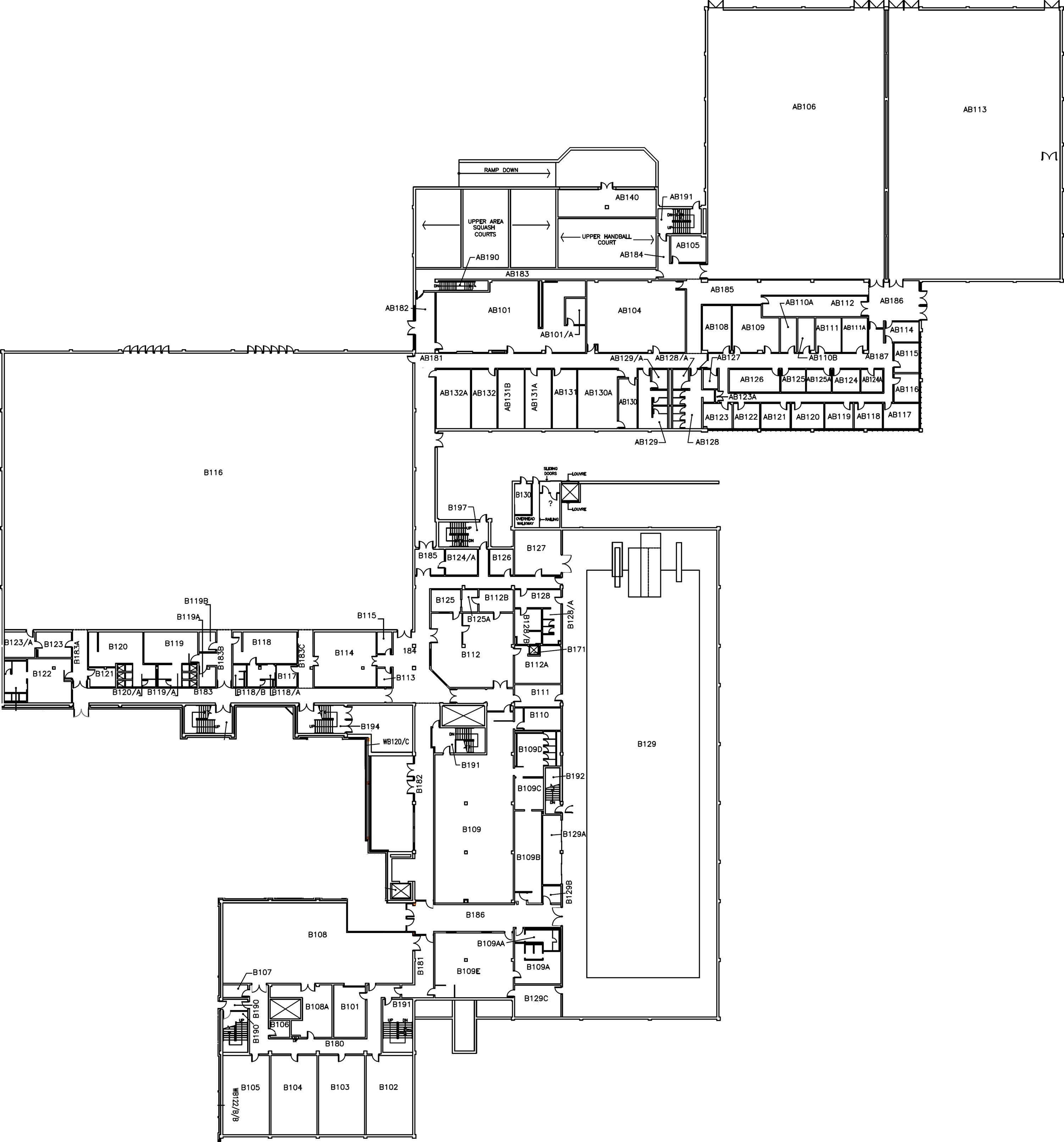 McMaster University Ivor Wynne Centre - Basement Floor Map