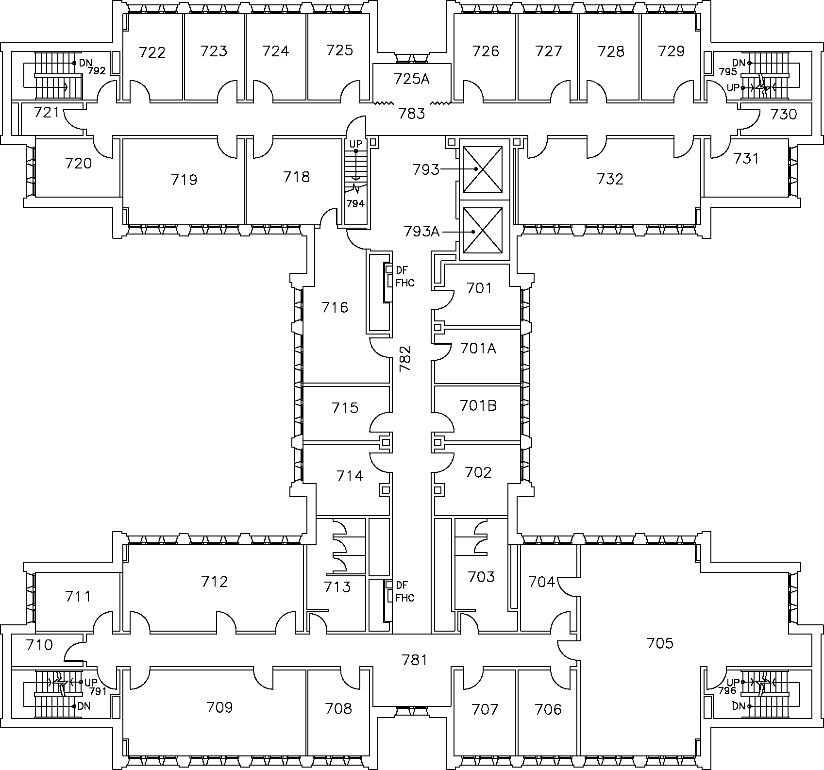 McMaster University Kenneth Taylor Hall (KTH) - Seventh Floor Map