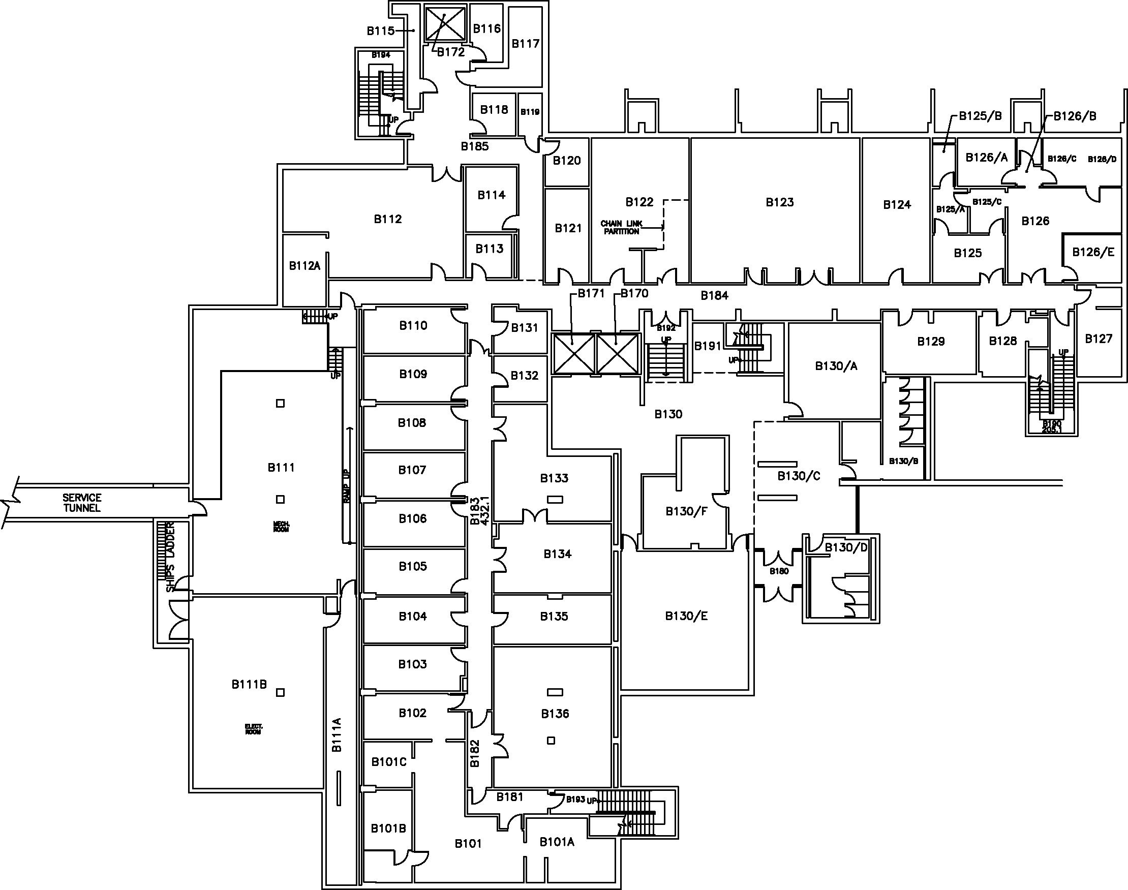 Life Science Building - Basement Floor Map