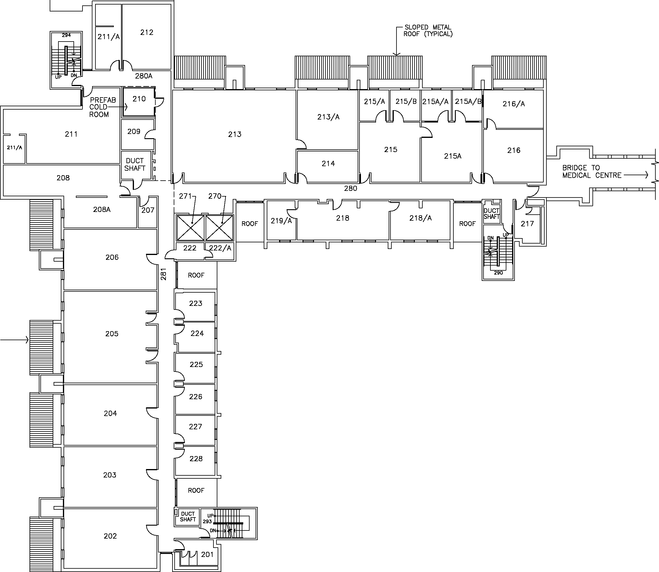 McMaster University Life Science Building - Second Floor Map