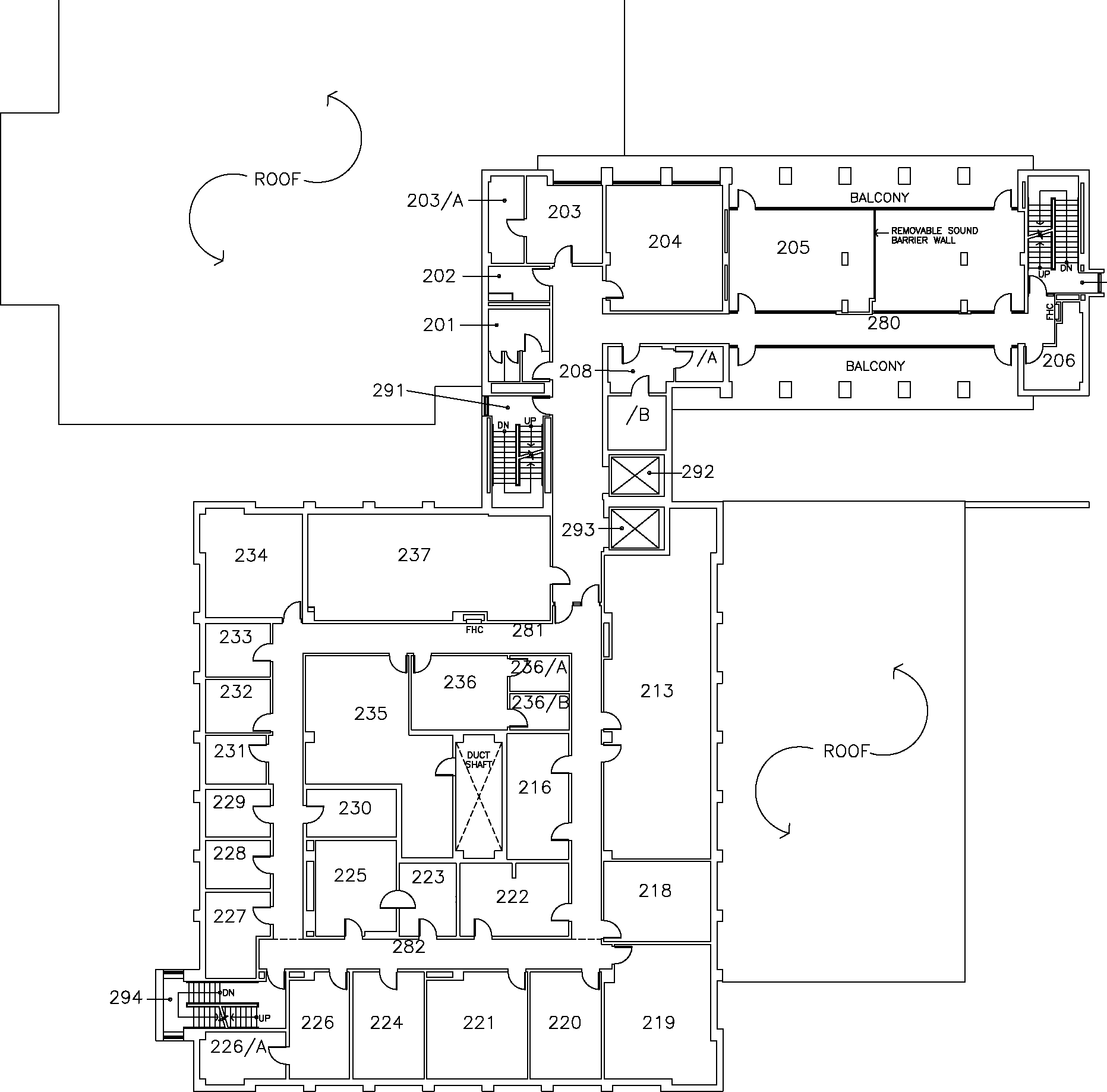 Psychology Building - Second Floor Map